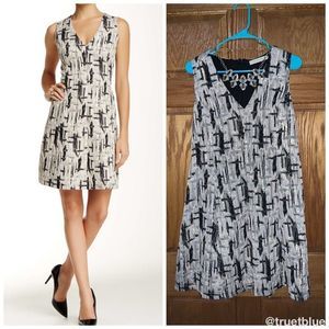 Everleigh Gold Metallic Jacquard Dress Sz M